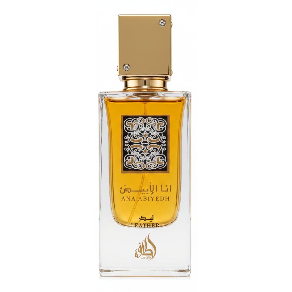 Lattafa Ana Abiyedh Leather este o creație semnată de casa de lux Lattafa Perfumes, un parfum cu profil lemnos-condimentat, intens și persistent