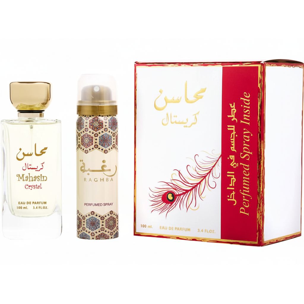 Lattafa Mahasin Crystal este o creație semnată de casa de lux Lattafa Perfumes, un parfum feminin delicat și luminos, construit în jurul unui echilibru între fructe suculente