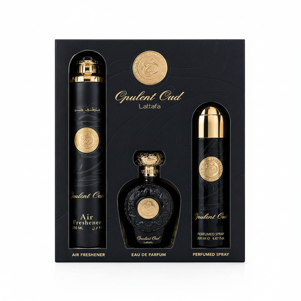 Lattafa Opulent Oud Gift Set - Set Cadou Unisex Oriental-Lemnos