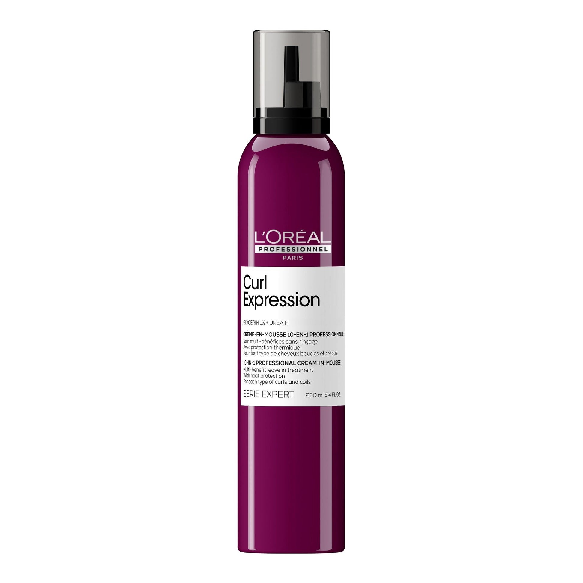  L’Oréal Professionnel Serie Expert Curl Expression 10-in-1 defineste buclele, hidrateaza si protejeaza parul termic.