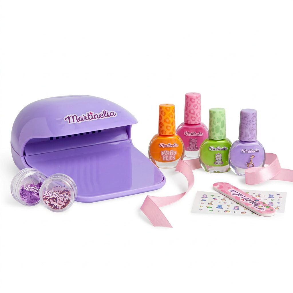 Martinelia My Best Friends Set Unghii cu Uscator - Kit Manichiura Pentru Copii