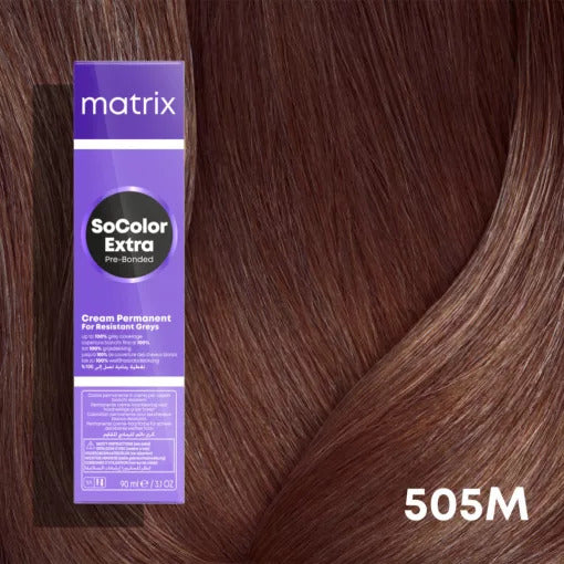 Matrix SoColor Pre-Bonded R25 505M - Vopsea de Par Permanenta Mocha Deschis - Beauty Lounge