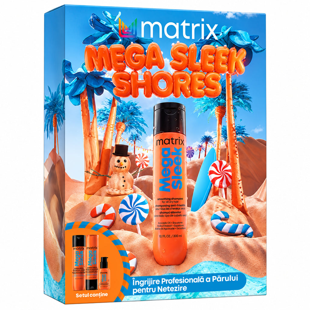 Matrix Mega Sleek Set Pentru Netezire - Sampon + Balsam + Topcoat