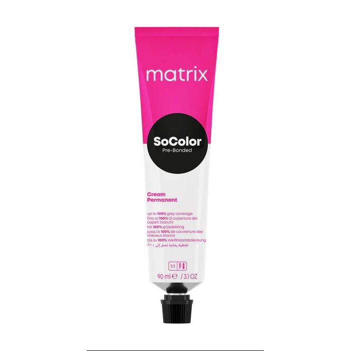Matrix SoColor Pre-Bonded 10SP R25 este o vopsea profesională permanentă care oferă o nuanță blond foarte deschis argintiu perlat, cu reflexe delicate și luminoase.