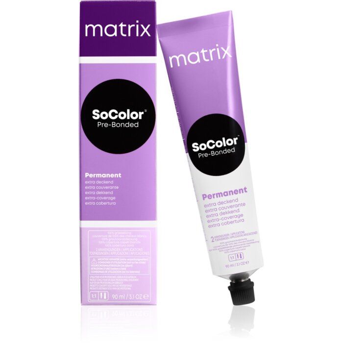 Matrix SoColor Pre-Bonded R25 504N oferă o nuanță de șaten mediu natural, intensă și uniformă, ideală pentru un rezultat clasic și echilibrat.