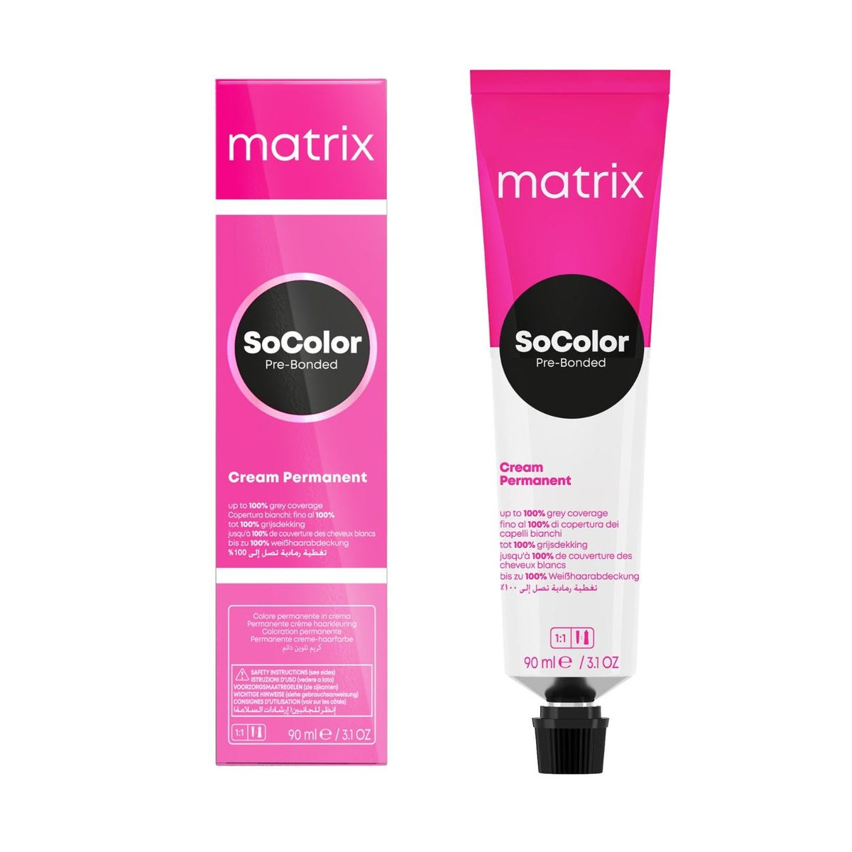 Matrix SoColor Pre-Bonded 10MM 90ml – vopsea permanenta profesionala cu amoniac, cu tehnologie Pre-Bonded pentru protectia firului de par si culoare intensa, durabila si uniforma.