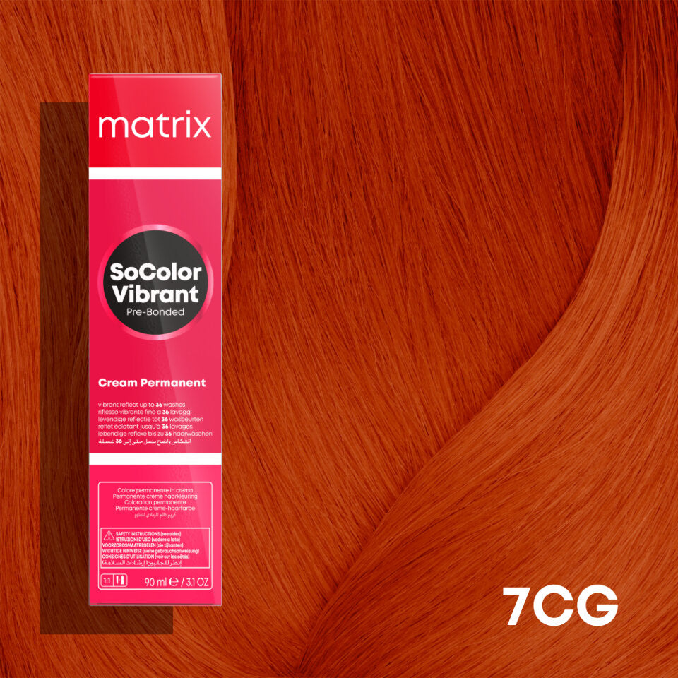 Matrix SoColor Pre-Bonded R25 7CG 90ml - Vopsea Permanenta Blond Mediu Cupru-Golden - Beauty Lounge