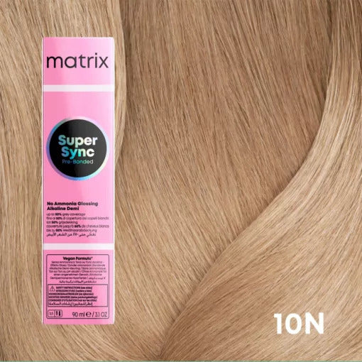 Matrix Super Sync Pre-Bonded 10N 90ml - Vopsea de Par Fara Amoniac Blond Foarte Deschis Natural - Beauty Lounge