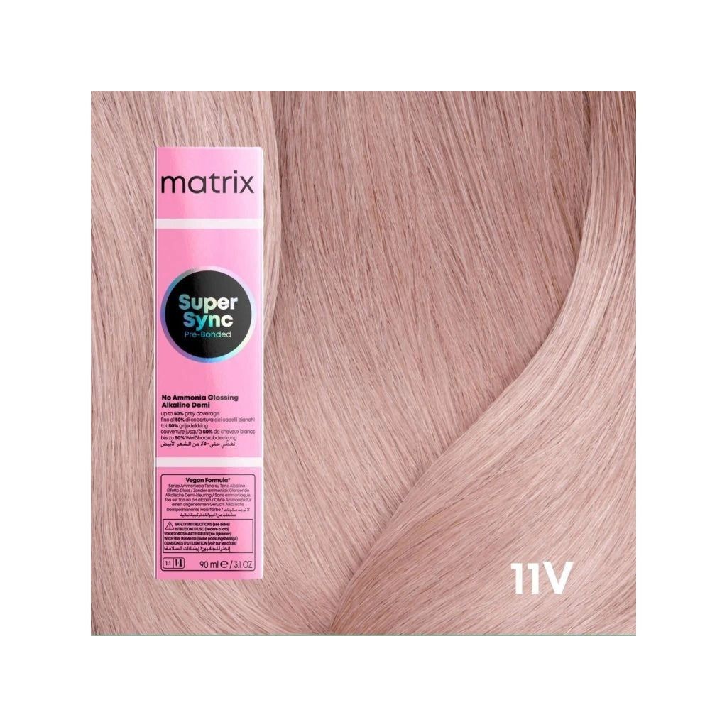 Matrix Super Sync Pre-Bonded 11V 90ml - Vopsea de Par Fara Amoniac Blond Extra Deschis Violet
