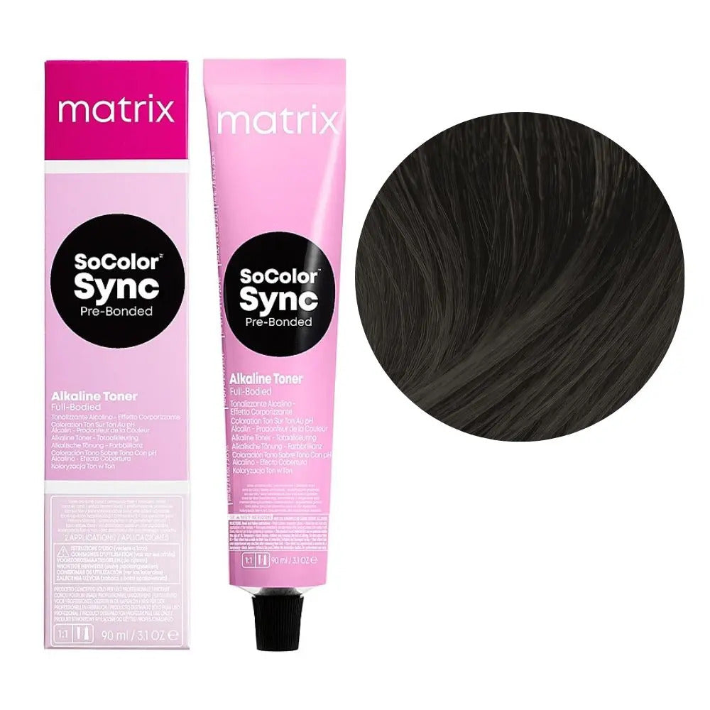 Matrix Super Sync Pre-Bonded 2N 90ml - Vopsea de Par Fara Amoniac Brun Inchis Natural