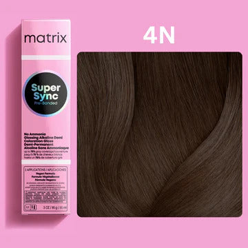 Matrix Super Sync Pre-Bonded 4N 90ml - Vopsea de Par Fara Amoniac Brun Mediu Natural