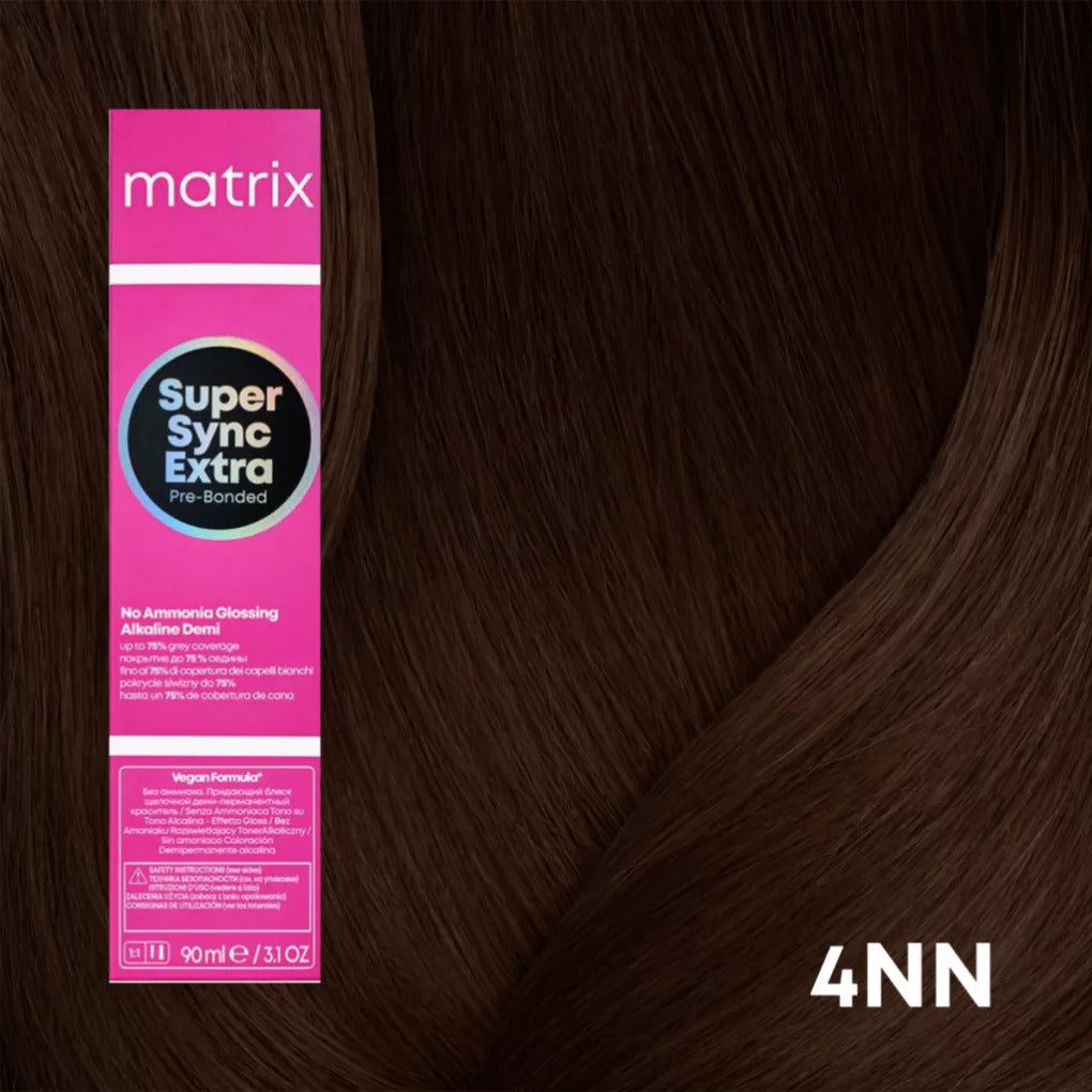 Matrix Super Sync Extra Pre-Bonded 4NN 90ml - Vopsea de Par Fara Amoniac - Beauty Lounge