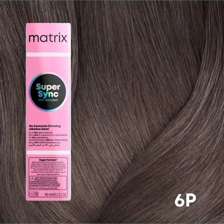 Matrix Super Sync Pre-Bonded 6P 90ml - Vopsea de Par Fara Amoniac Saten Inchis Piersica