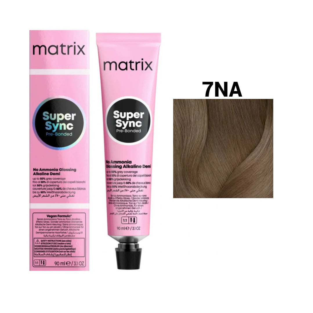 Matrix Super Sync 7NA Pre-Bonded 90ml - Vopsea de Par Fara Amoniac Saten Mediu Natural