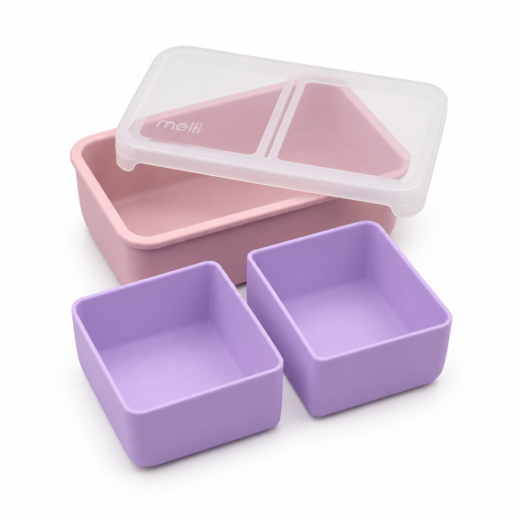 Melii Bento Pink Purple - Cutie Pranz cu Compartimente Detasabile