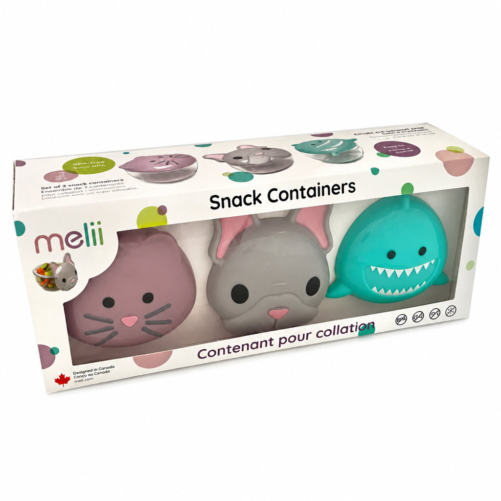 Melii Snack Containers 3x232ml - Set Recipiente Pentru Hrana Bebelusului