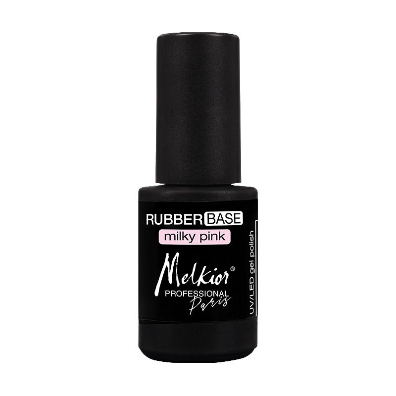 Melkior Rubber Base Milky Pink 4.5ml - Lac de Baza Flexibil UV/LED