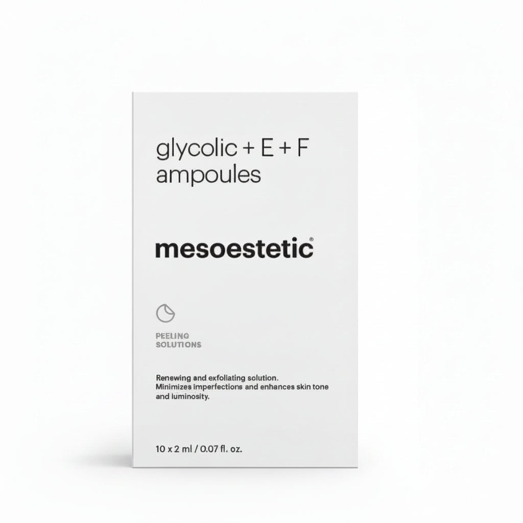 Mesoestetic Ampoules Glycolic 10%+Vitamin E+F 10*2ml - Fiole Anti-Imbatranire si Exfoliant Ten