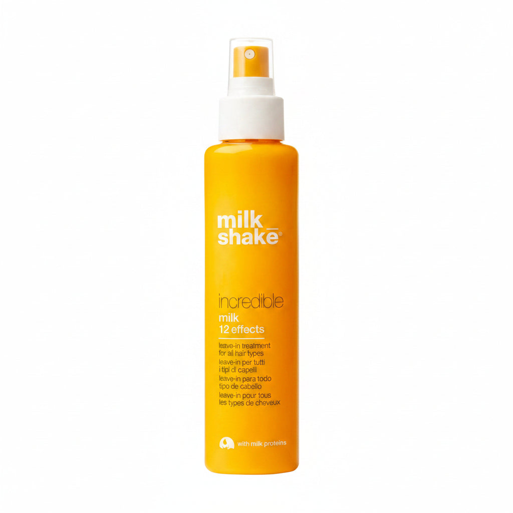 MilkShake Incredible Milk - Tratament Pentru Par cu 12 Beneficii 150ml.
Este o masca-spray leave-in potrivita tuturor tipurilor de par, avand 12 proprietati asupra parului.