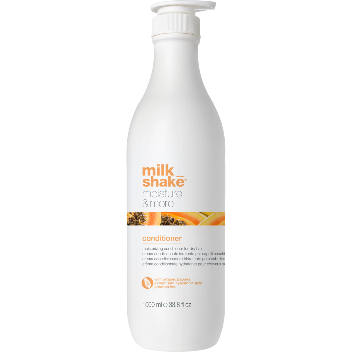 MilkShake Moisture and More Conditioner 1000ml - Balsam Hidratant&nbsp;- ofera ingrijire si flexibilitate parului uscat, pastrand nivelul optim de hidratare al parului.