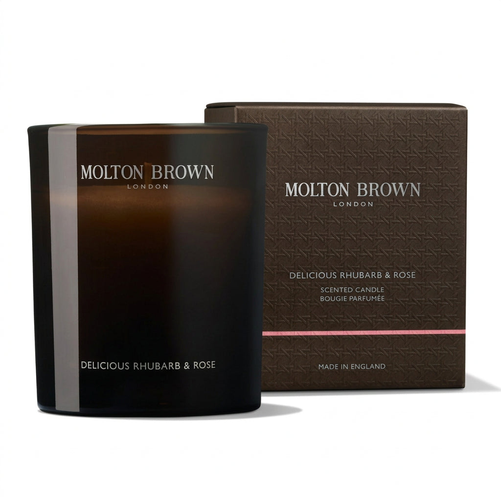 Molton Brown Delicious Rhubarb and Rose 190g - Lumanare Parfumata