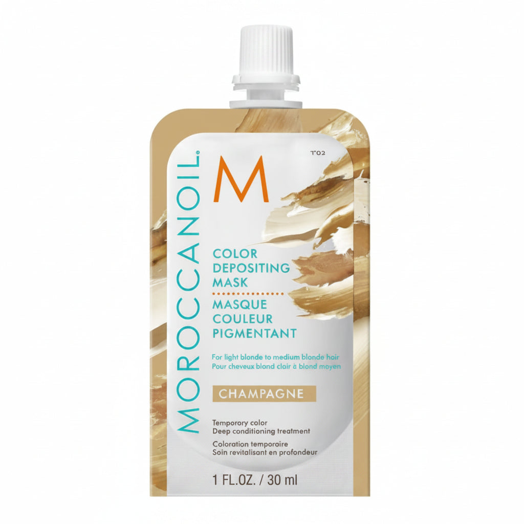 Moroccanoil Champagne Colour Depositing Mask 30ml - Masca de Par Nuantatoare