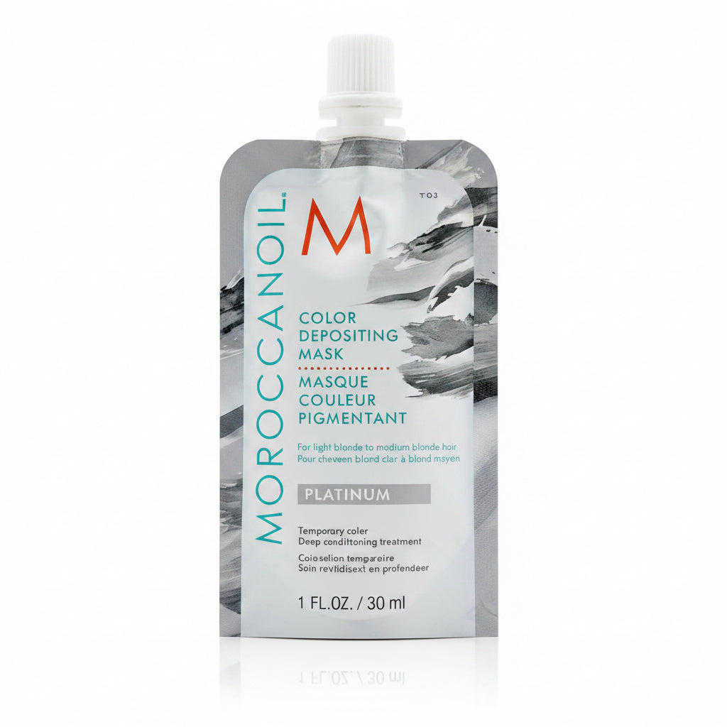 Moroccanoil Color Deposing Mask Platinum 30ml -  Masca de Par Nuantatoare - Beauty Lounge