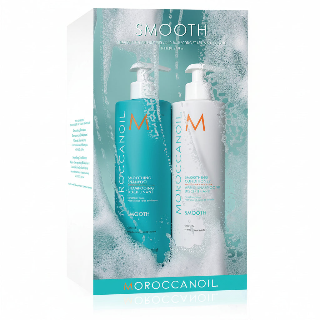Moroccanoil Duo Smoothing - Set Sampon si Balsam pentru Par Indisciplinat