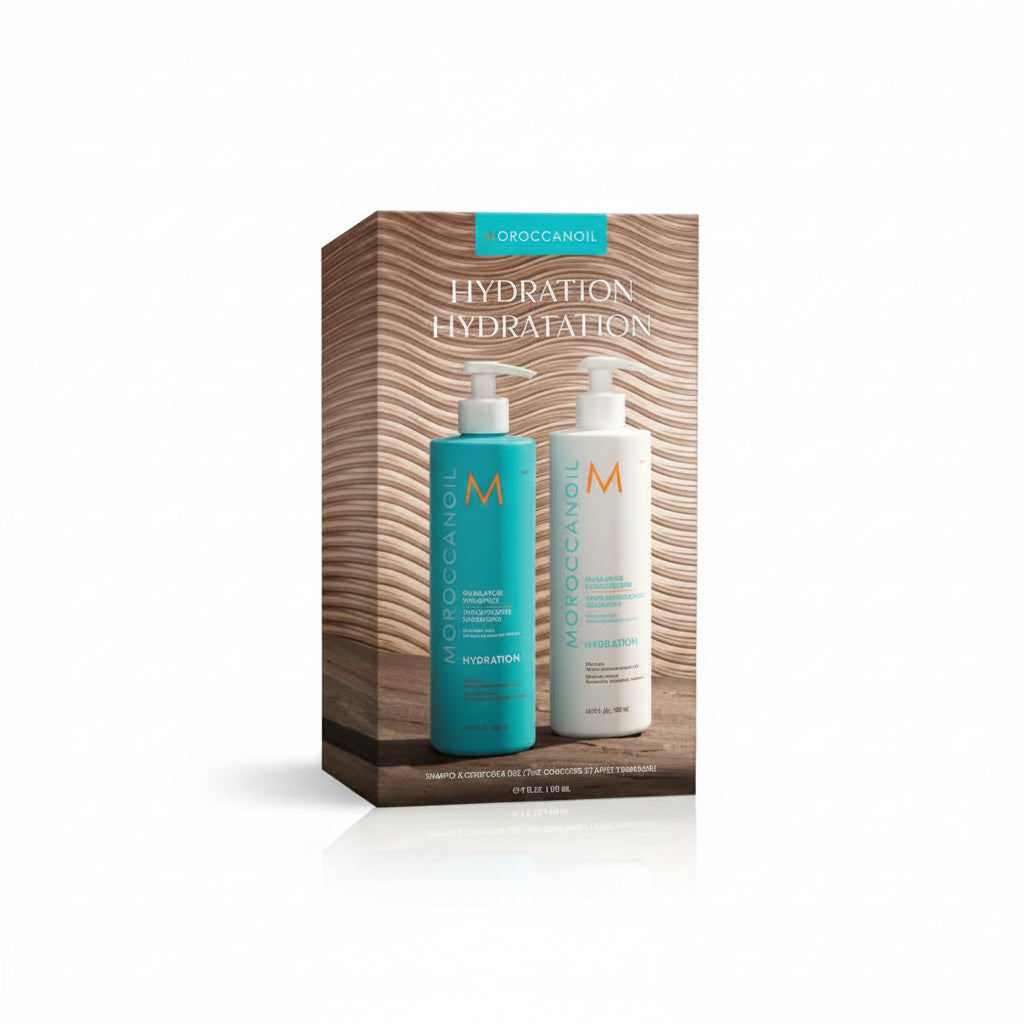 Set Moroccanoil Hydration - Sampon Hidratant 500ml si Balsam Hidratant 500ml