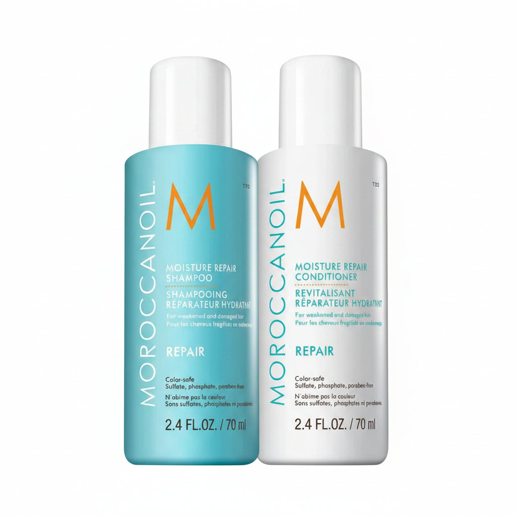 Moroccanoil Set Moisture Repair Travel - Sampon Reparator 70ml si Balsam Reparator 70ml - Beauty Lounge