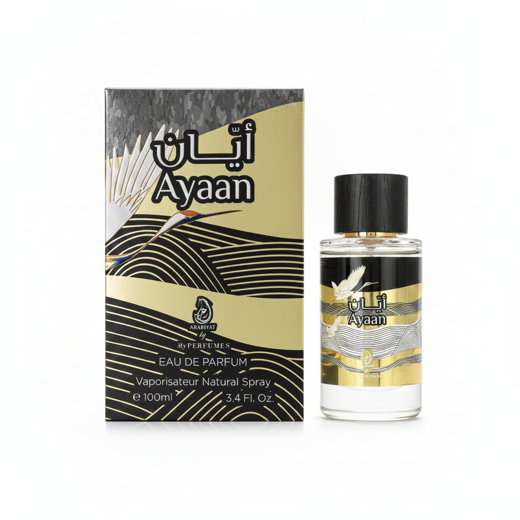 My Perfumes Ayaan 100ml – un parfum oriental modern, cu accente condimentate si baza lemnoasa calda.