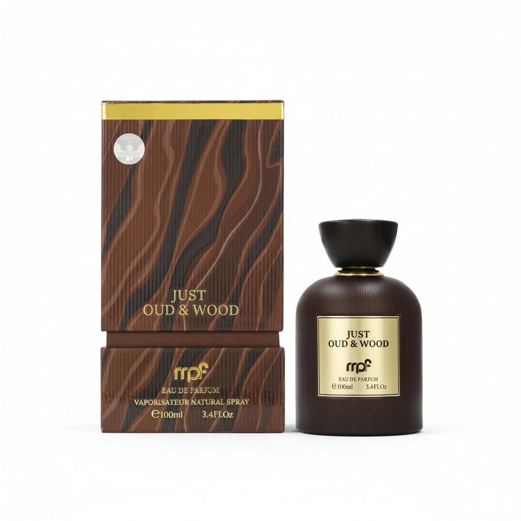 My Perfumes Just Oud & Wood 100ml – un parfum lemnos-oriental intens, cu oud fin si lemn de santal cremos.