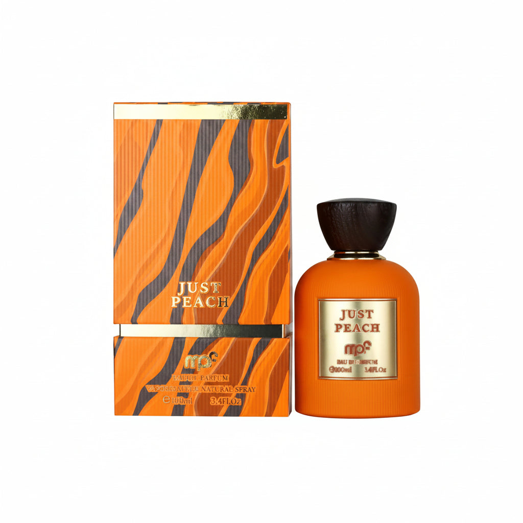 My Perfumes Just Peach 100ml – un parfum fructat, dulce si luminos, centrat pe piersica suculenta si accente fresh.