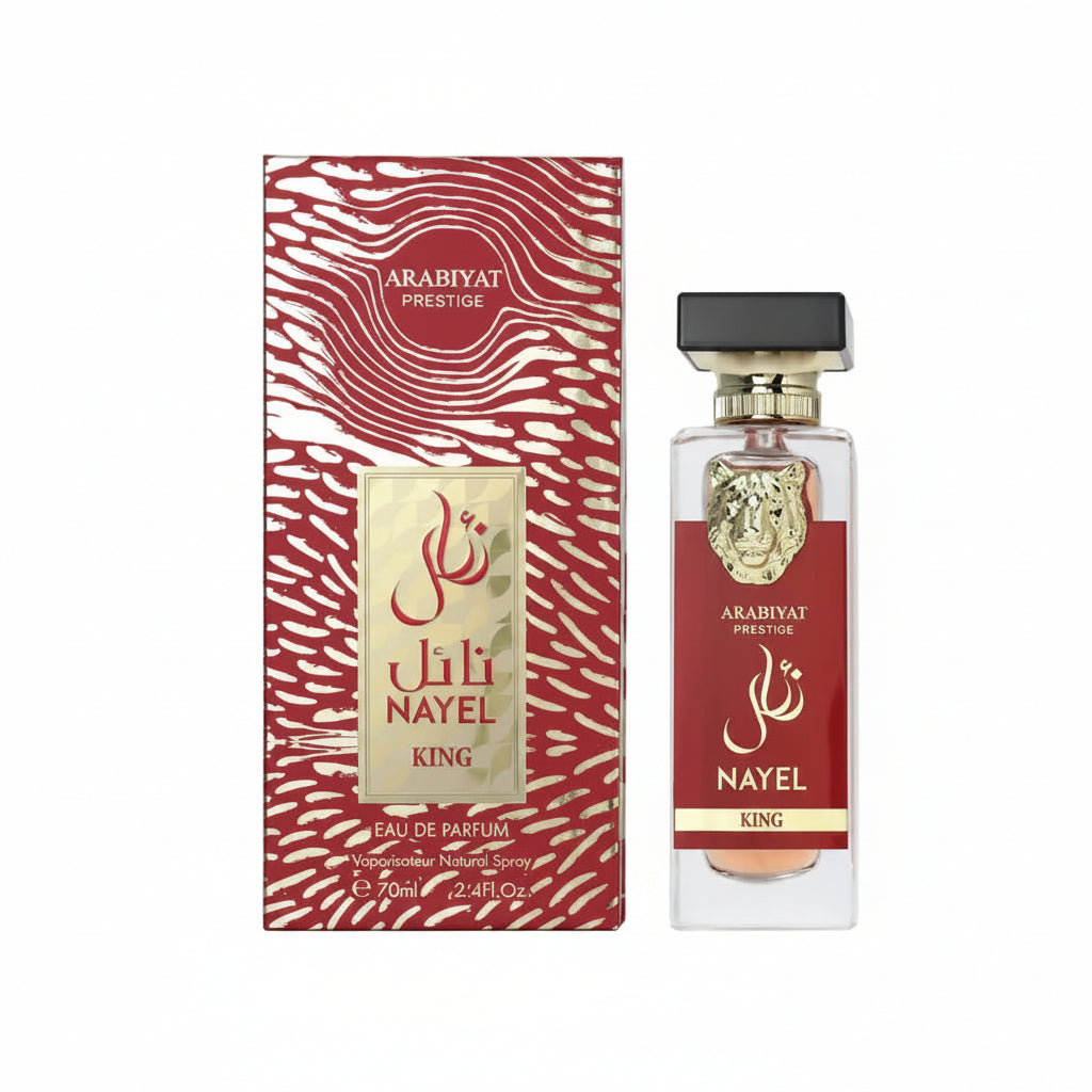 My Perfumes Nayel King 70ml – un parfum intens si modern, cu note dulci-condimentate si baza calda lemnoasa.