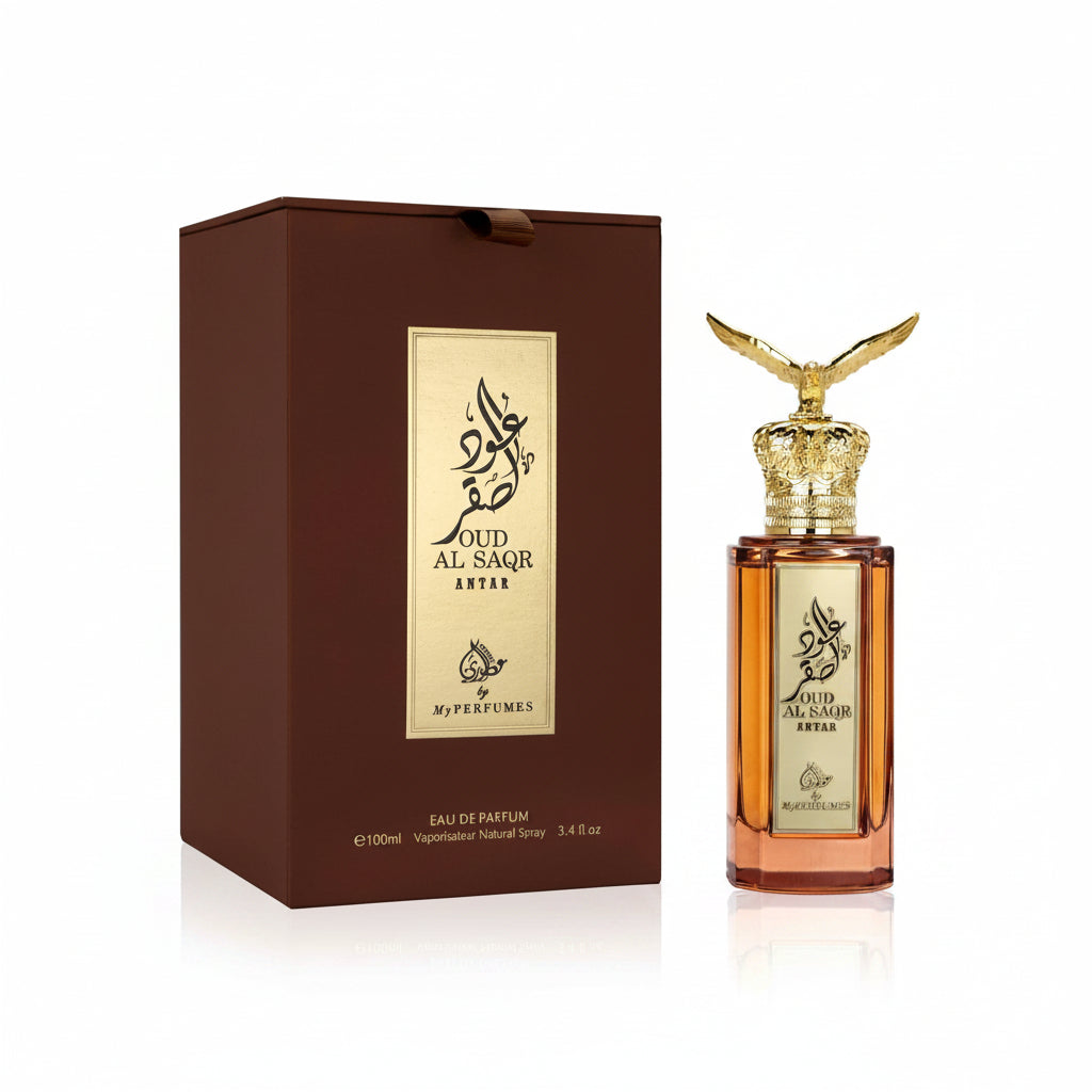 My Perfumes Oud Al Saqr Antar 100ml – un parfum oriental puternic si opulent, cu oud intens si accente dulci-condimentate.