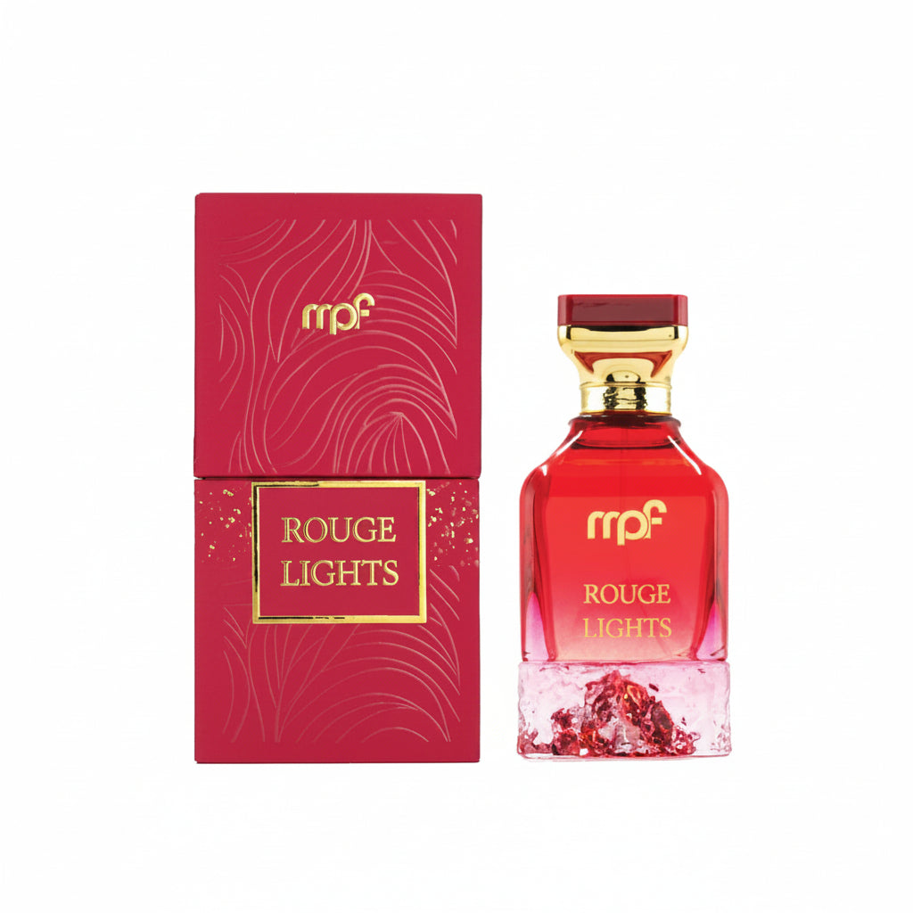 My Perfumes Rouge Lights 100ml – un parfum luminos si seducator, cu deschidere fructata si floral-eleganta.