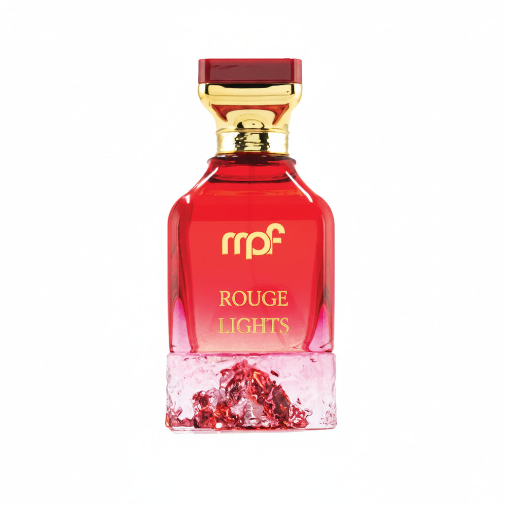 My Perfumes Rouge Lights 100ml – un parfum luminos si seducator, cu deschidere fructata si floral-eleganta.