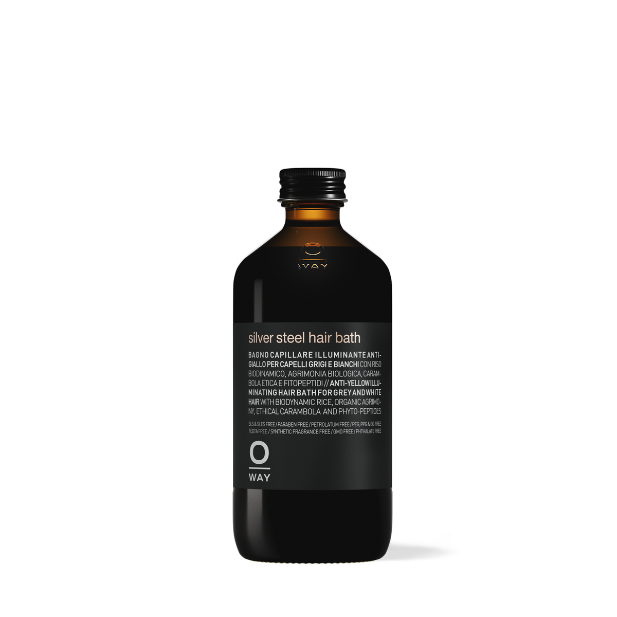 Oway Men's Specialist Silver Steel Hair Bath 240ml  - Sampon Pentru Barbati