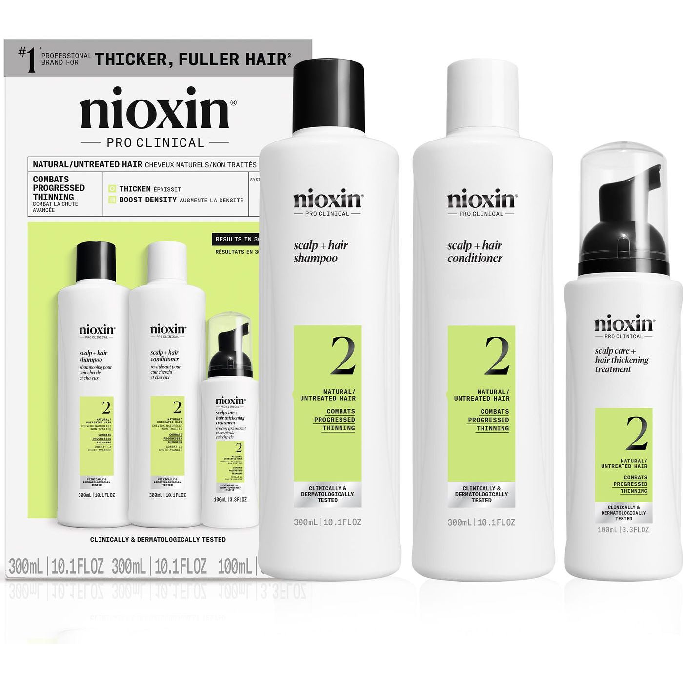 Nioxin System 2 Kit XL 300ml 300ml+100ml - Set Impotriva Caderii Parului - Beauty Lounge