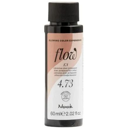 Nook Flow ofera culoare vibranta, luciu intens si ingrijire profunda, fara a compromite sanatatea firului de par.