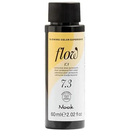 Nook Flow ofera culoare vibranta, luciu intens si ingrijire profunda, fara a compromite sanatatea firului de par.