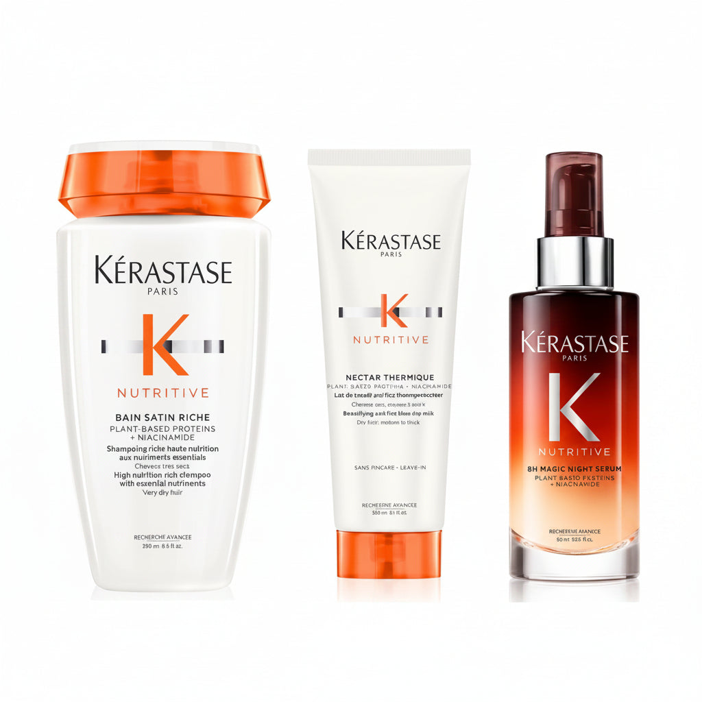 Set Kerastase Nutritive Trio – Bain 250ml + Nectar Thermique 150ml + Serum 90ml - Beauty Lounge