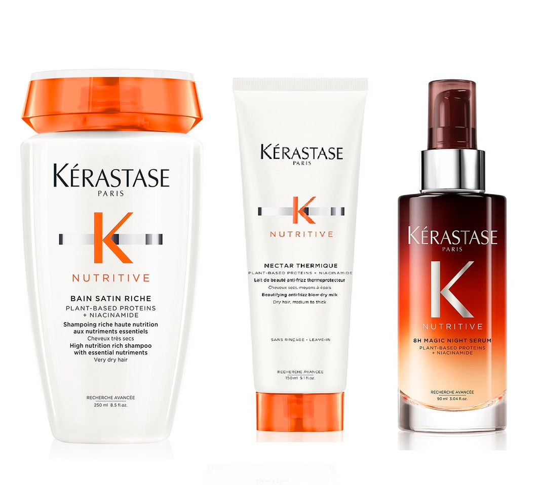 Set Kerastase Nutritive Trio – Bain 250ml + Nectar Thermique 150ml + Serum 90ml
