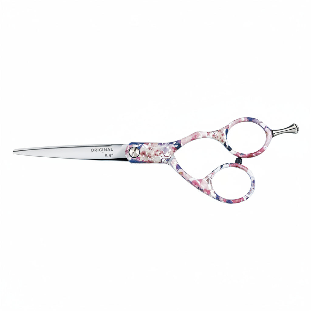 OBB Cutting Scissors Floral 5.5inch Concave - Foarfeca Profesionala Pentru Tuns