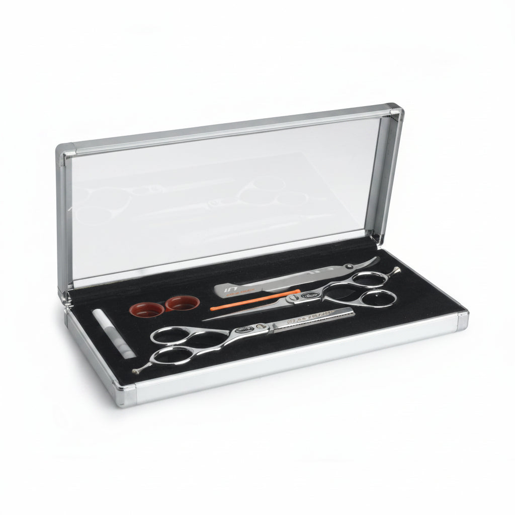 OBB Scissors Set Centrax Left Handed 5.5inch - Set Profesional Foarfeci Pentru Stangaci