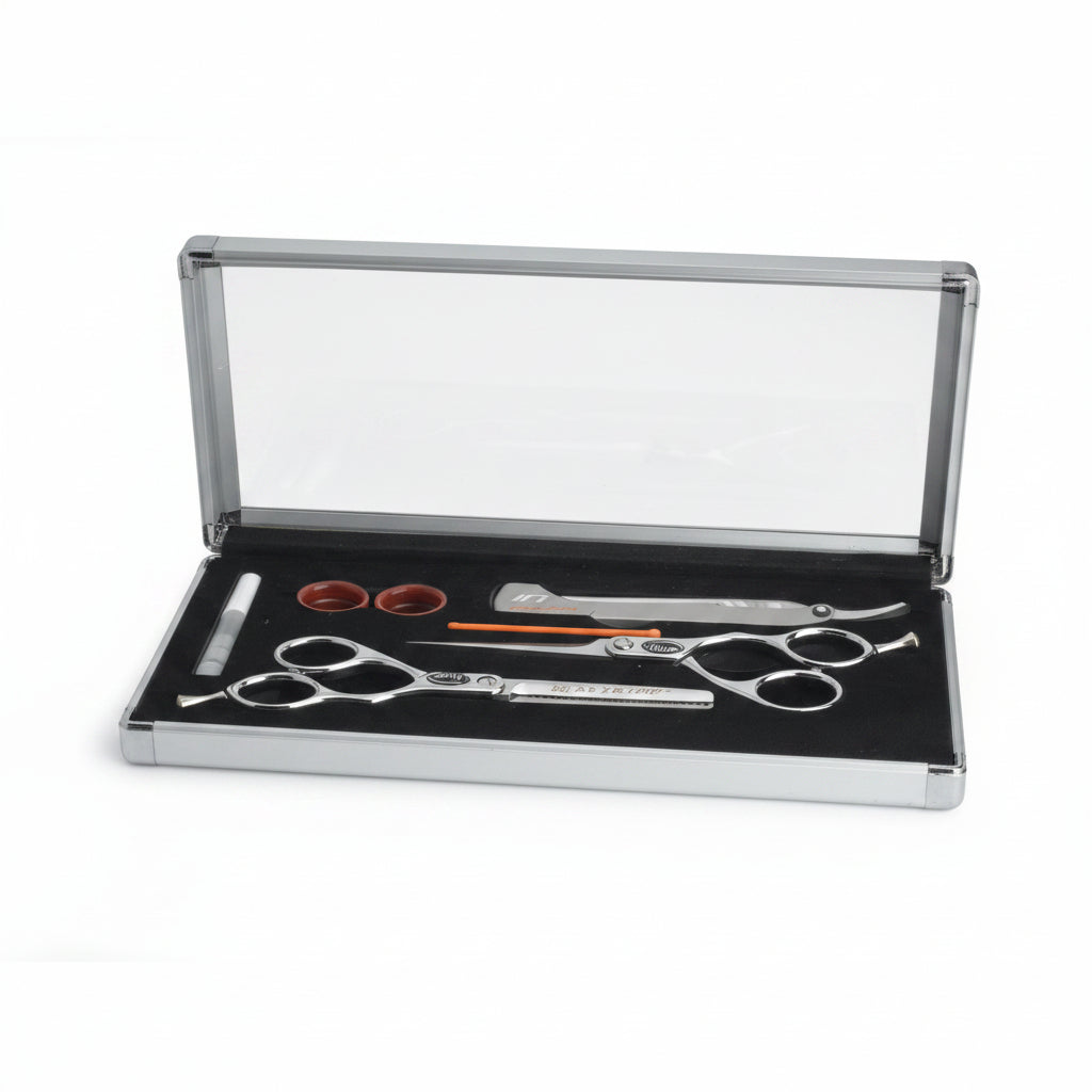 OBB Scissors Set Centrax Right Handed 5.5inch - Set Profesional Foarfeci Pentru Dreptaci
