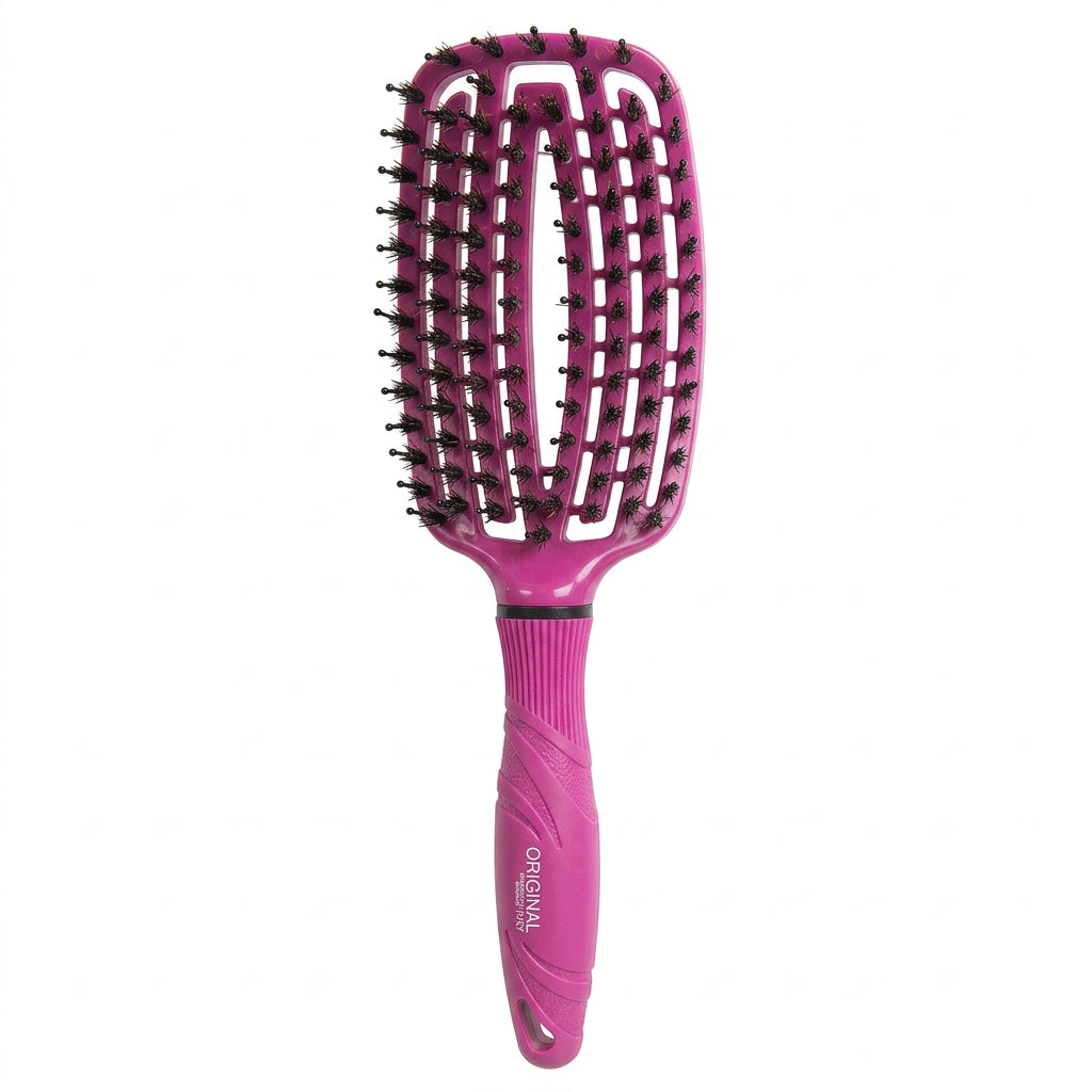 OBB Vented Brush Boar Bristles - Perie Pentru Par Culoare Roz
