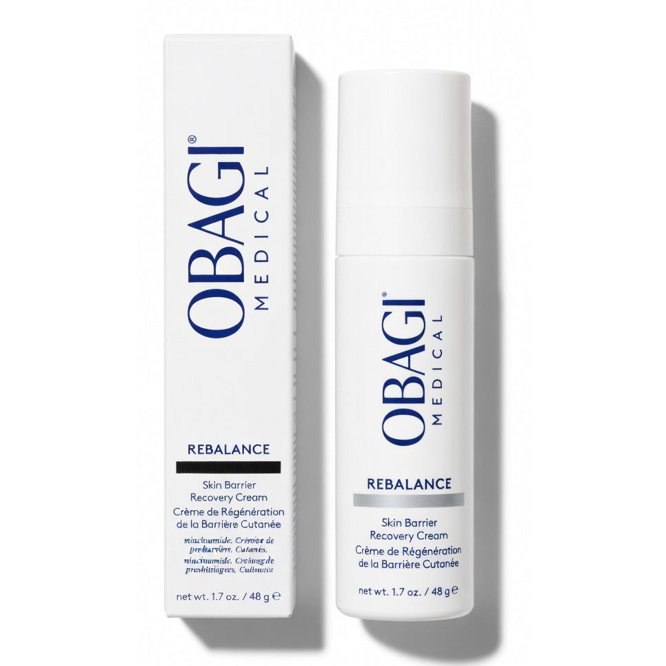 Obagi Rebalance Skin Barrier Recovery Cream folosește tehnologia BarrierPlex™ cu postbiotice, agenți hidratanți și ingrediente calmante, pentru a repara și echilibra microbiomul pielii.