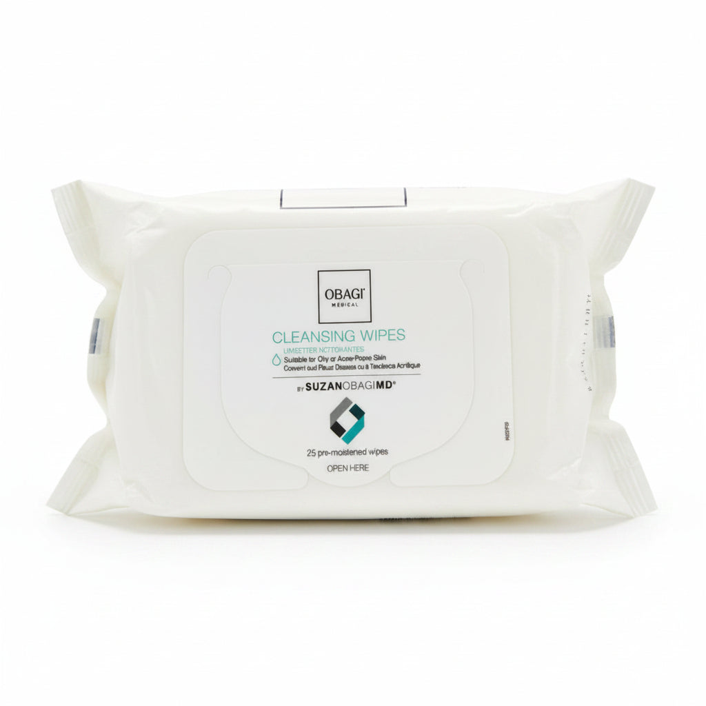 Obagi Suzanobagimd Cleansing Wipes 25buc - Servetele Pentru Ten Gras si Acneic - Beauty Lounge