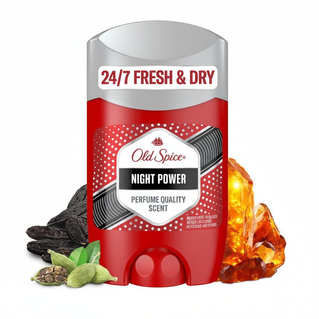 Old Spice Night Power Deodorant Antiperspirant Stick este un deodorant pentru barbati cu protectie indelungata impotriva transpiratiei si mirosurilor neplacute.